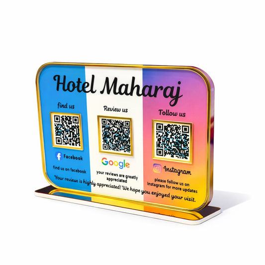 3QR (Golden Border 6×8 Acrylic Standee)