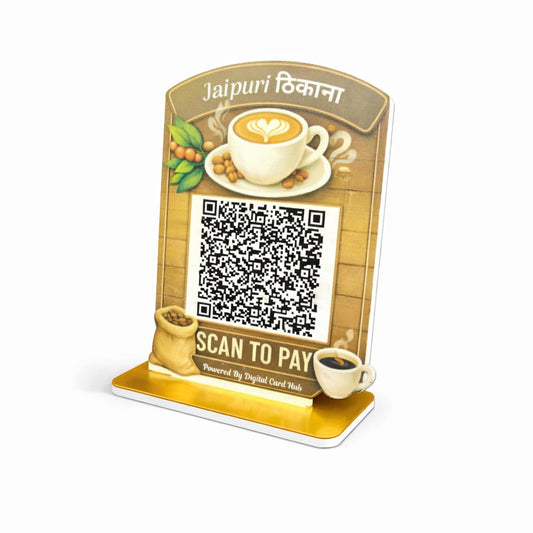 1QR Standee (Tea Shop QR Payment Standee)