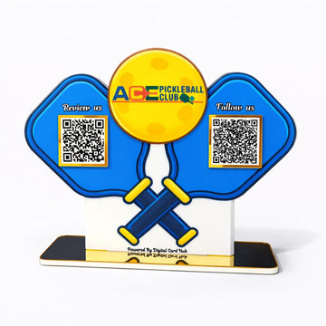 2QR  Standee (Pickleball Shape Social QR Standee)
