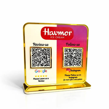 2QR Standee (Premium Golden Border Edition)