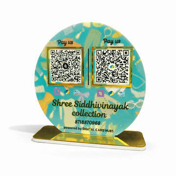 2QR Standee (Circular Shape QR Payment Standee)