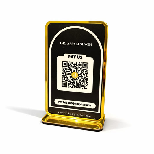 1QR Standee (Golden Border Acrylic Standee)