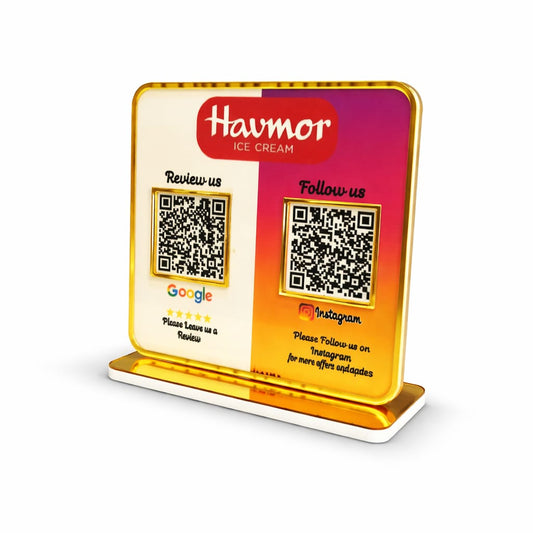 2QR Standee (Premium Golden Border Edition)