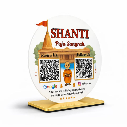 2QR Standee Customised Shape