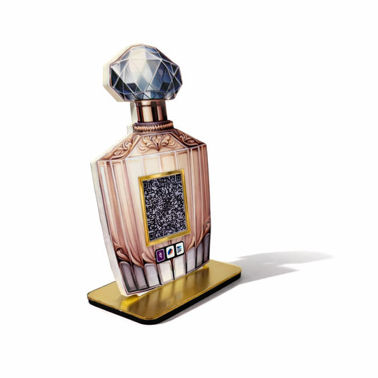 1QR Perfume Shape Standee