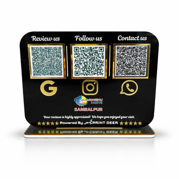 3QR Acrylic Standee – One Standee, Triple Smart Connectivity