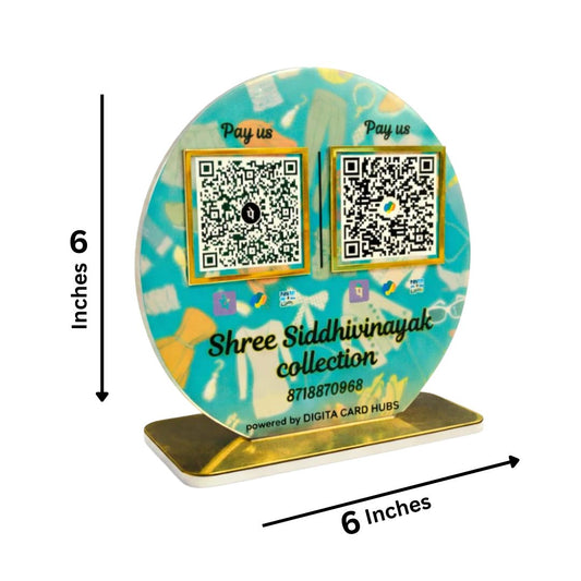 2QR Standee (Circular Shape QR Payment Standee)